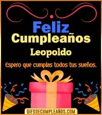 GIF Mensaje de cumpleaños Leopoldo